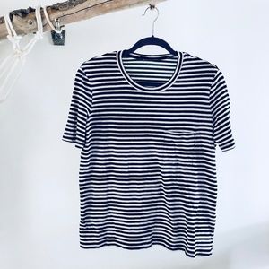 Jenni Kayne Striped Pocket Crew Neck